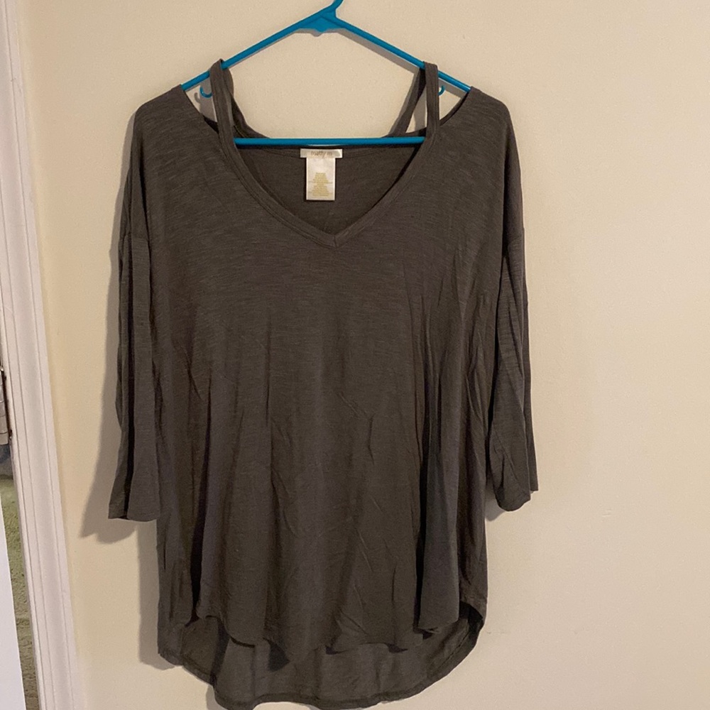 Grey 3/4 Sleeve Top